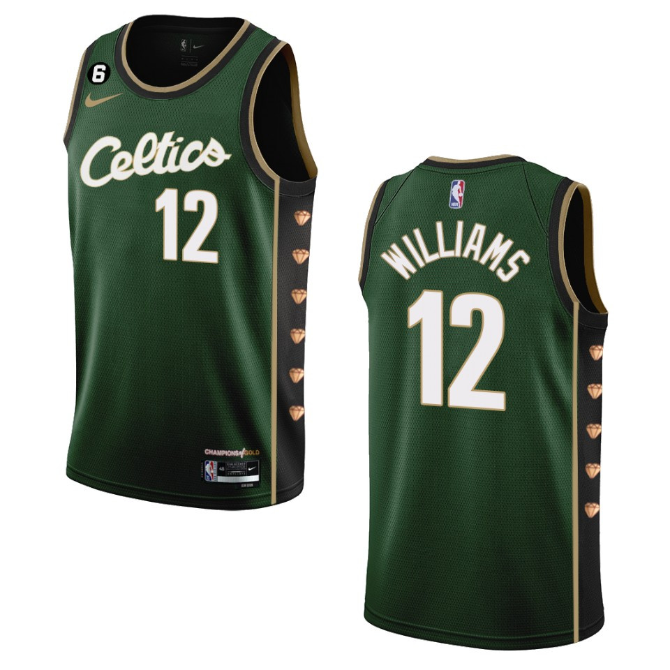 Men's Boston Celtics Grant Williams #12 City Edition 2022-23 Swingman Dark Green Jersey 2401VIEU